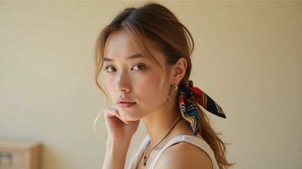 Un foulard bandana pour cheveux moderne et tendance